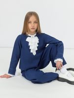 Джемпер для девочки в школу AT1007 сапфировый