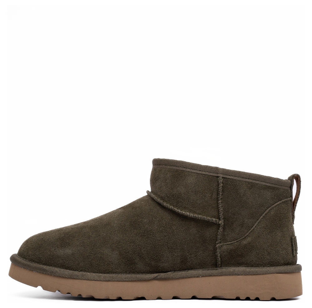 UGG Mens Classic Ultra Mini Zip Boot Khaki
