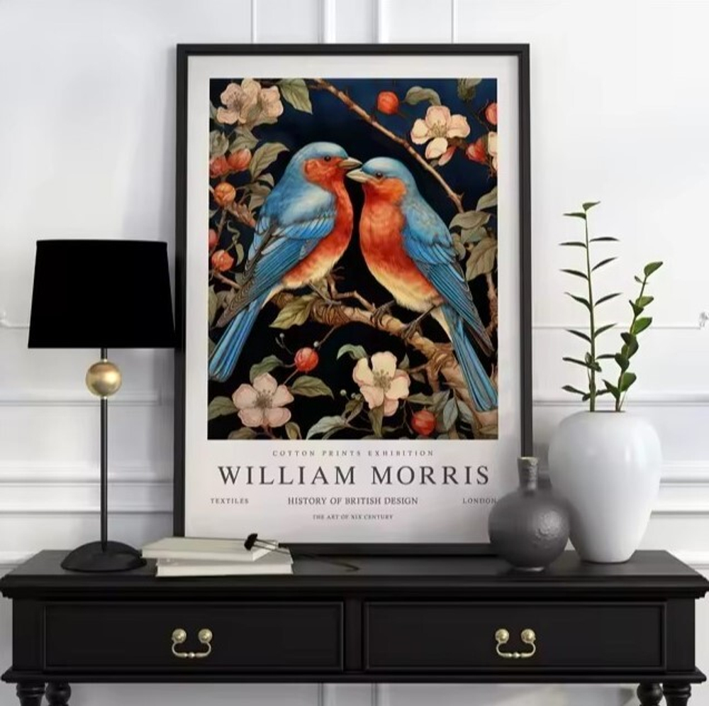 Постер "Птицы 03" William Morris (Уильям Моррис), 20x30 см