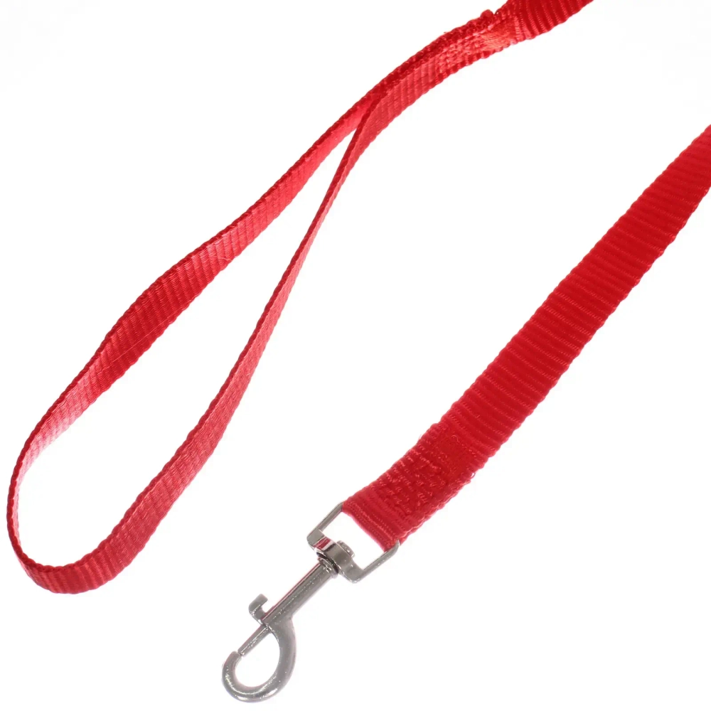 Шлейка с поводком для мелких пород собак и кошек «LAPUSIK», цвет красный, размер L