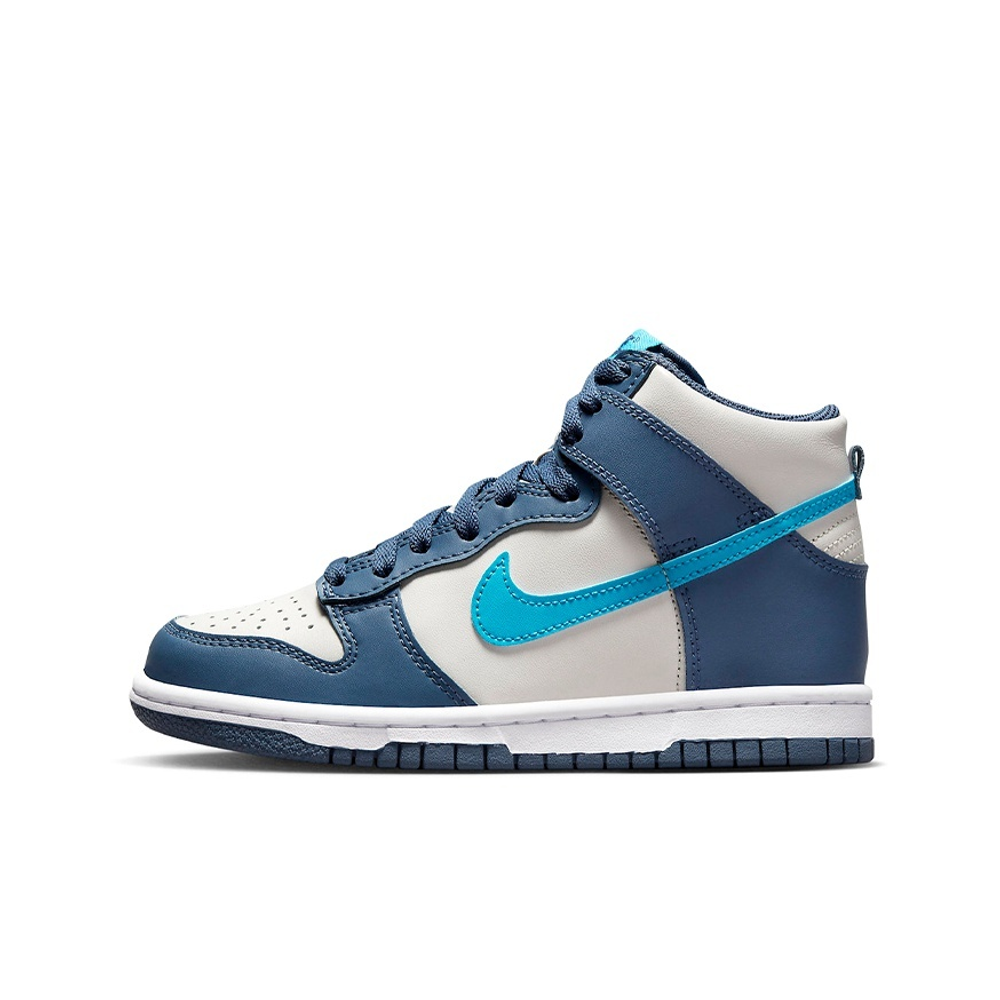 Кроссовки Nike Dunk High Light Bone Diffused Blue