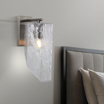 Настенный светильник с плафоном из фактурного стекла 381/1