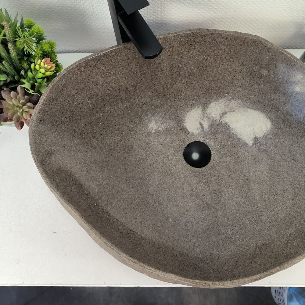 Раковина из речного камня RS-65406 66*54*16 0863