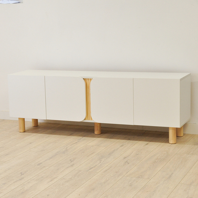 Тумба под телевизор Ола, 160 см, на деревянных ножках из сосны