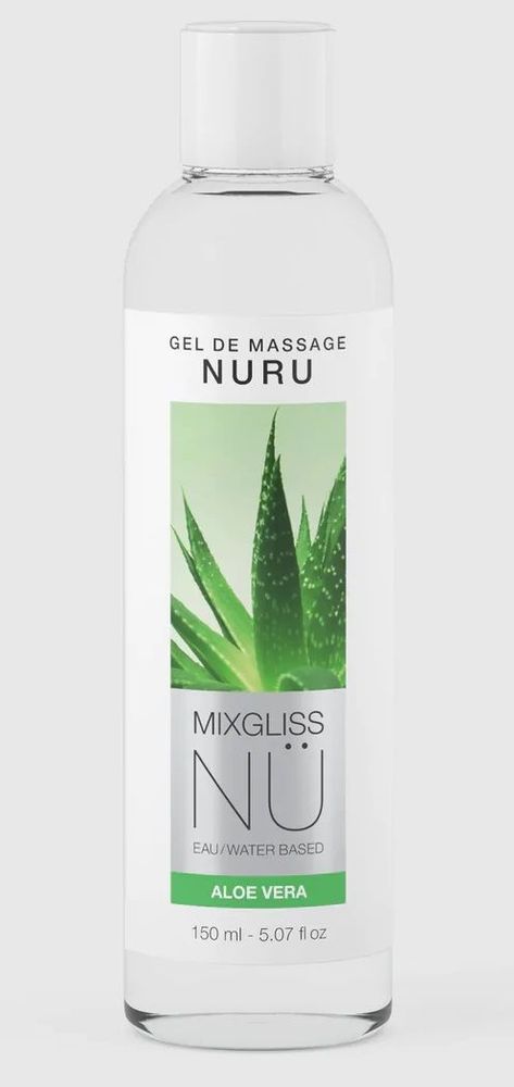 Массажный гель на водной основе Mixgliss NU Aloe Vera - 150 мл.