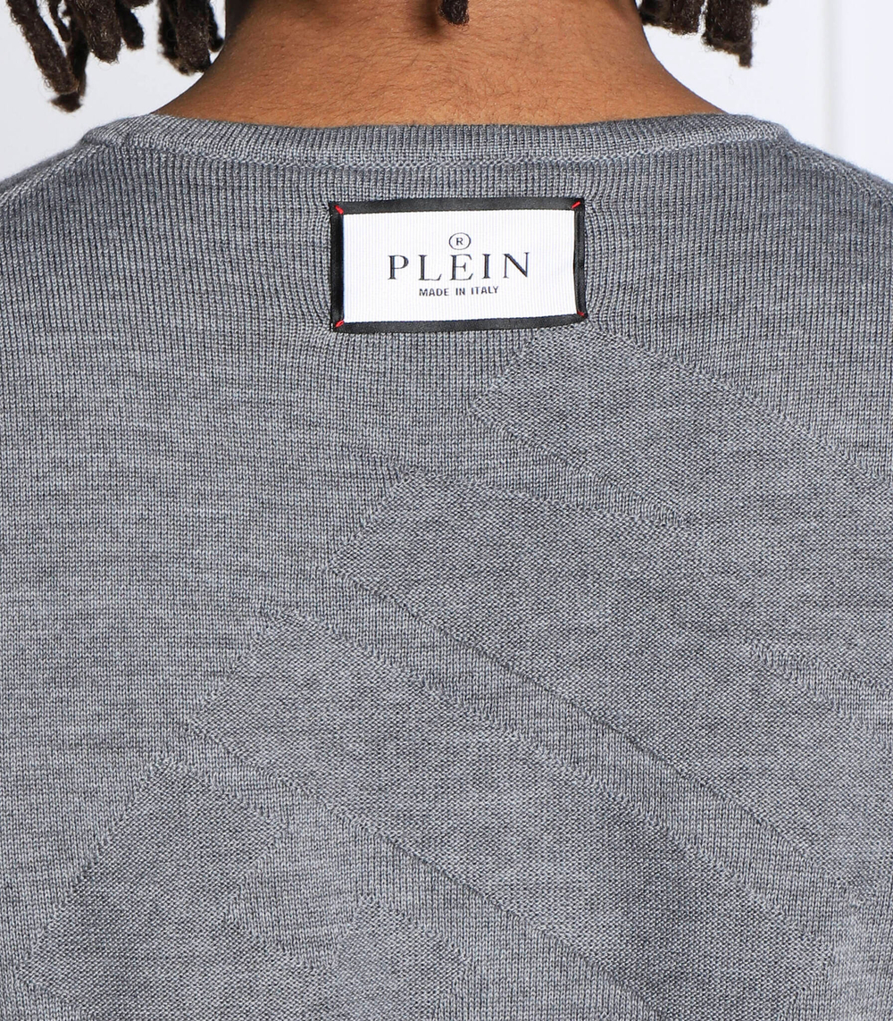 Хлопковый свитер Philipp Plein - серый(MKO1199 PKN002N)