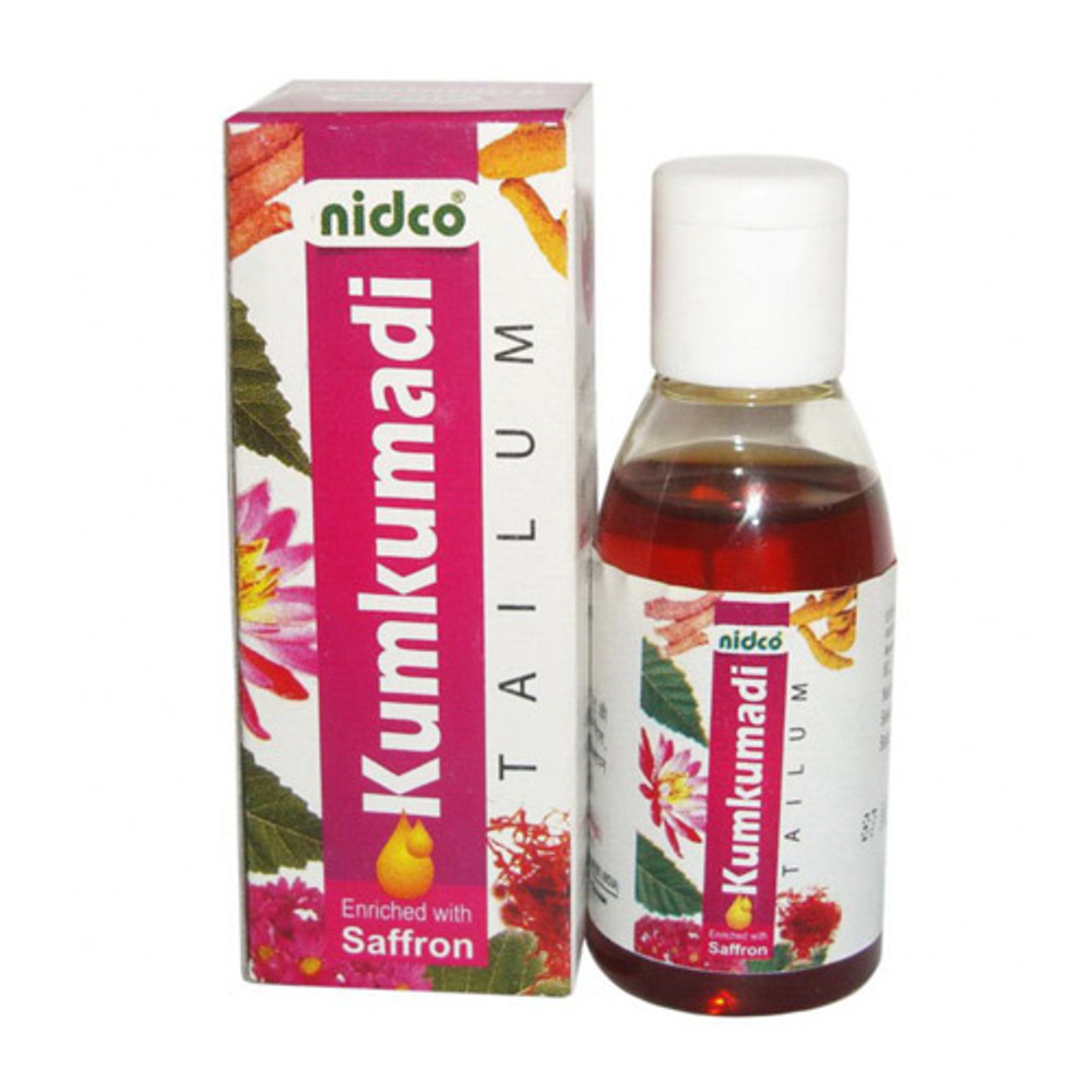 Масло для тела Nidco Кумкумади с шафраном Kunkumadi Tailum Enriched with Saffron Body oil 25 мл