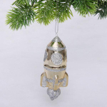 Елочная игрушка "Новогодняя ракета" 12*5*5 см, золото (Серпантин)