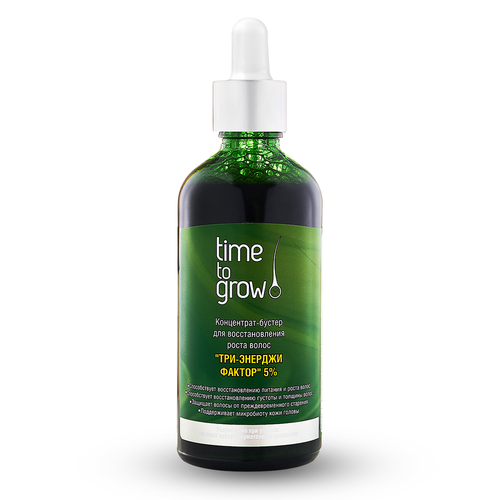 TIME TO GROW КОНЦЕНТРАТ-БУСТЕР ДЛЯ ВОССТАНОВЛЕНИЯ  ВОЛОС "ТРИ-ЭНЕРДЖИ ФАКТОР" 5,5%
