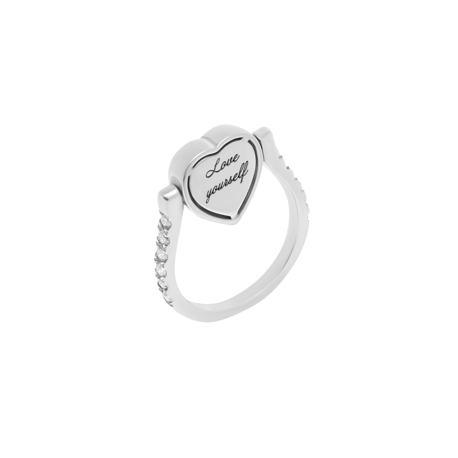 Кольцо Eddy Heart Ring Matt Green - Love Yourself