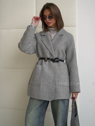 Серый шерстяной пиджак