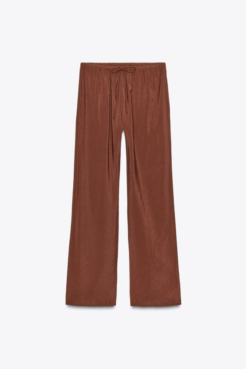 ZARA БРЮКИ ИЗ ЛЕГКОЙ ТКАНИ — ZW COLLECTION, КАРАМЕЛЬНЫЙ