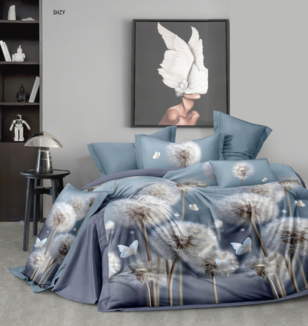 КПБ 2 сп с простыней на рез. 140х200 ПОПЛИН "П26"