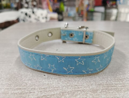 DREAMPET Ошейник для собак 20 мм с рисунком "Звезды, 40 см