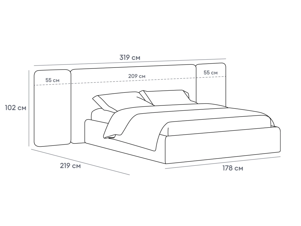Кровать Atessa с подъемным механизмом