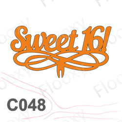 Топпер деревянный в букет цветов "Sweet 16" 10шт.