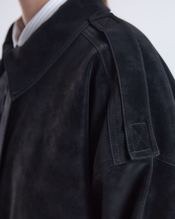 Куртка из искусственной замши с утеплителем черный