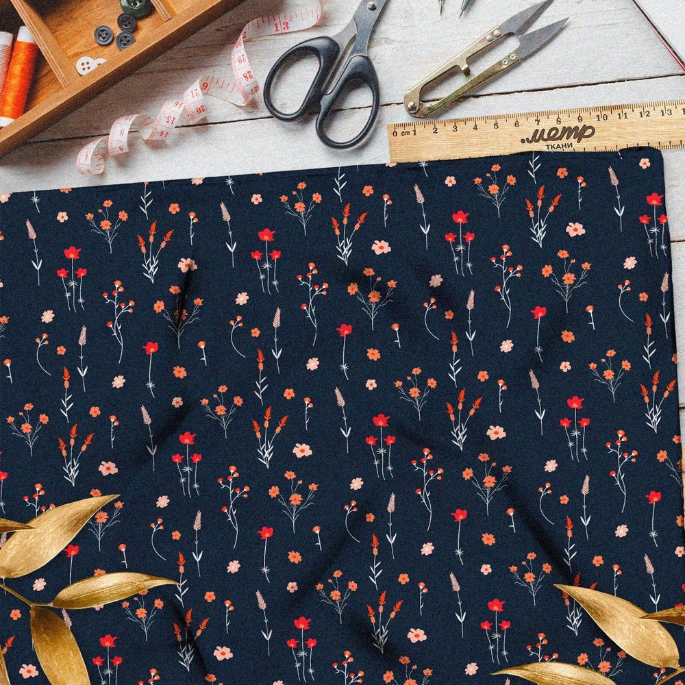 Ткань ниагара миниатюрные цветы