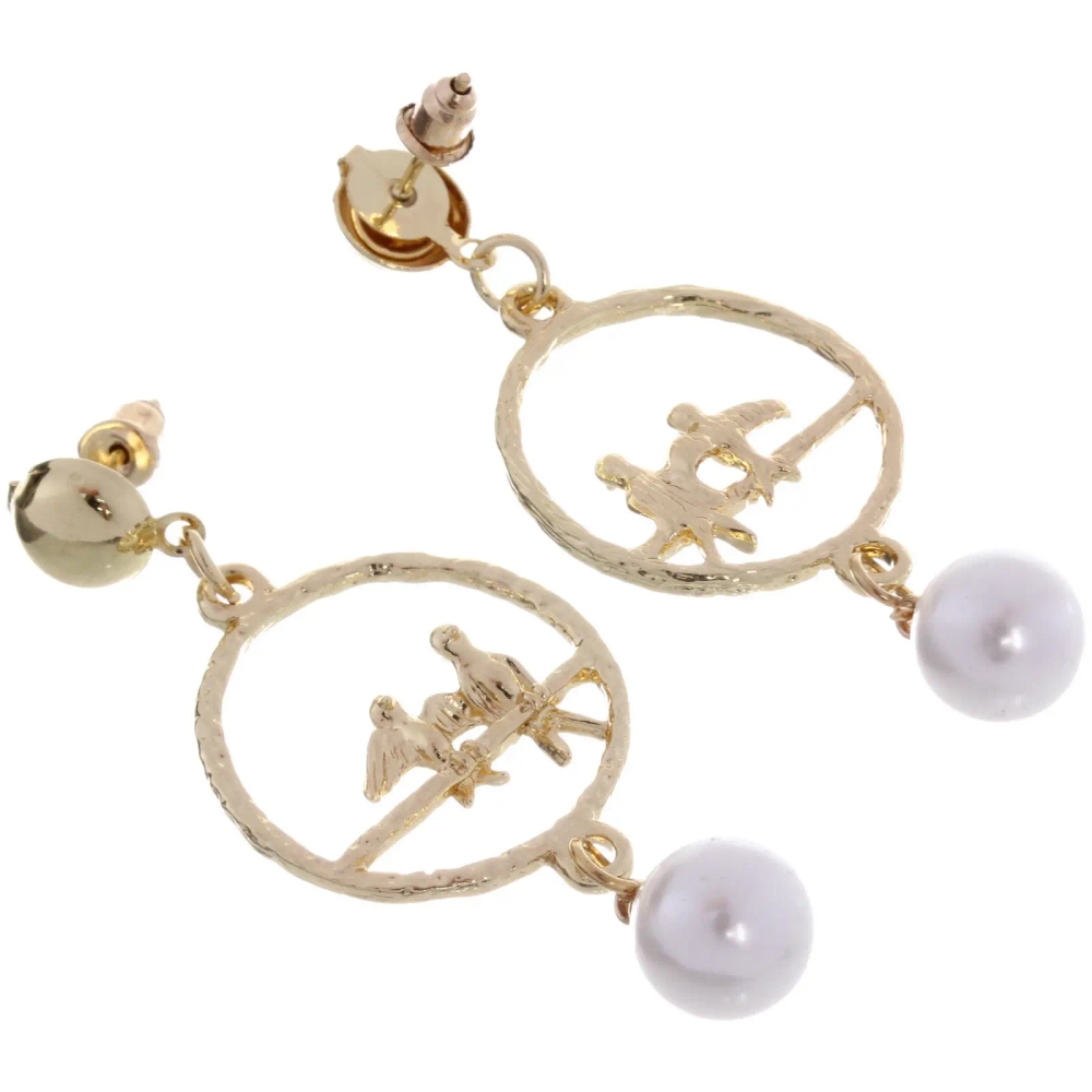 Серьги из гиппоалергенного сплава «ЭКЛАТТО», цвет серебро и золото, 5,5см