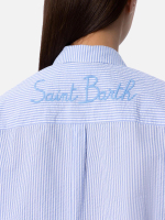 Костюм жен. Saint Barth Seersucker бело-голубая полоска