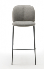 Стул полубарный с обивкой Scab Design Mentha Pop, антрацит, светло-серый