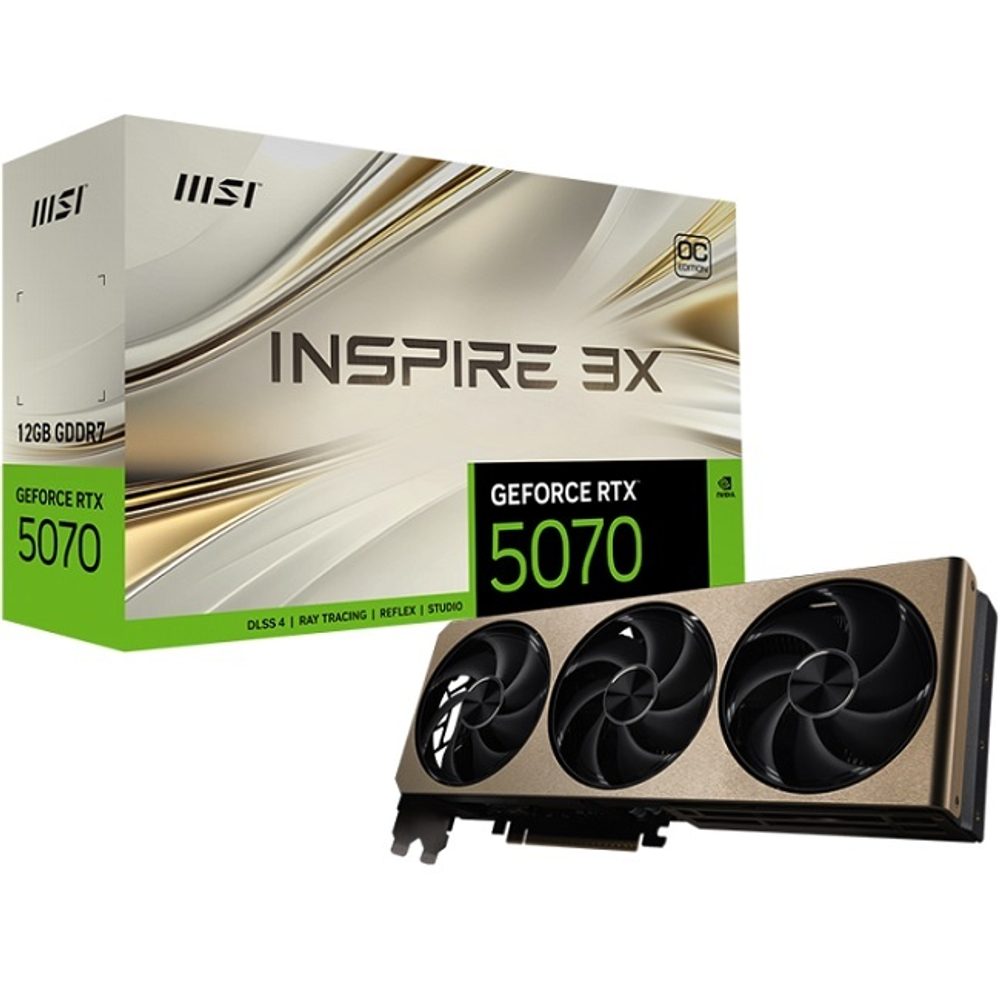 Видеокарта MSI GeForce RTX 5070 INSPIRE 3X OC 12GB (G5070-12I3C)
