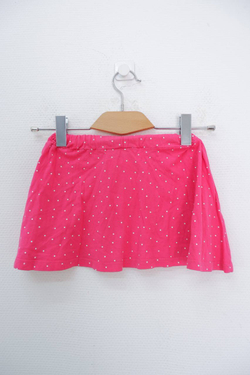 Юбка розовая в белый горошек на 4-5 лет