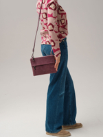 Замшевая сумка Deboro 3017 дым.лиловый