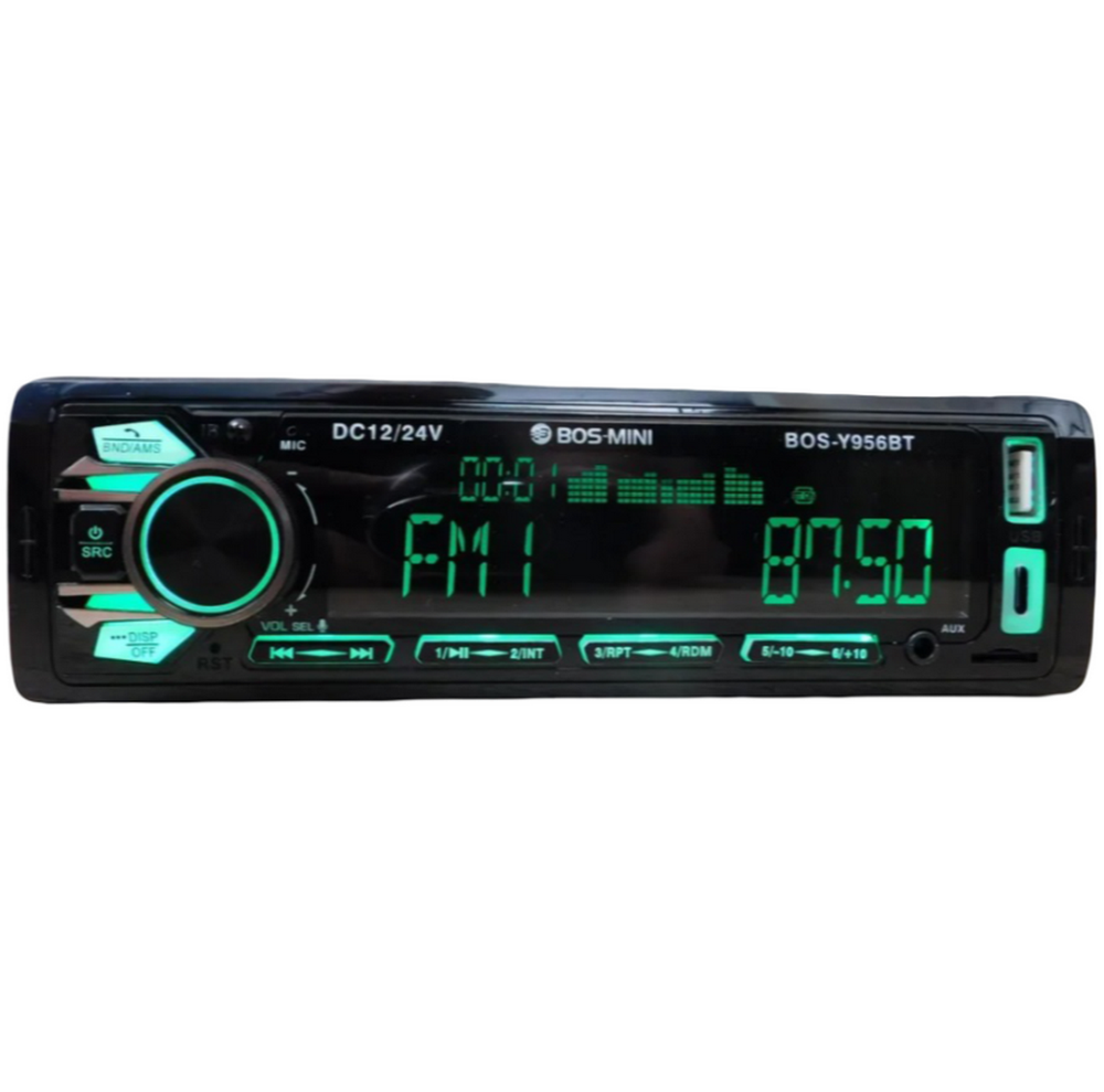 Автомагнитола FM/BT/USB/TFplayer (12-24V) BOS-MINI BOSXY956BT