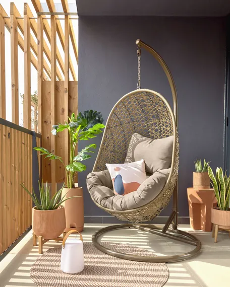 Подвесное кресло Florina бежевое