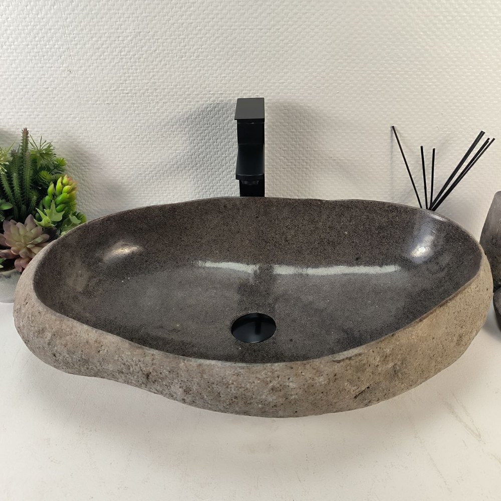 Раковина из речного камня RS-65270 65*40*15 0863