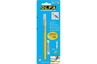 Нож OLFA с перовым лезвием 6 мм OL-AK-1/5B