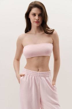 Топ-бандо из вискозы нежно-розового цвета