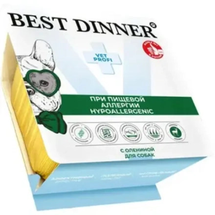 BEST DINNER Vet Profi Паштет для собак и щенков с олениной при пищевой аллергии 0,1 кг