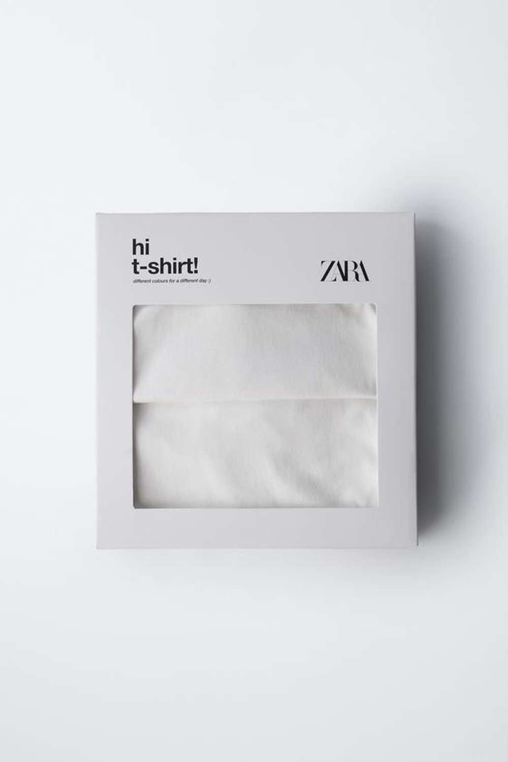 ZARA НАБОР ИЗ ДВУХ ОДНОТОННЫХ ФУТБОЛОК, БЕЛЫЙ