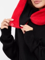 Капор зимний вязаный капюшон на флисе