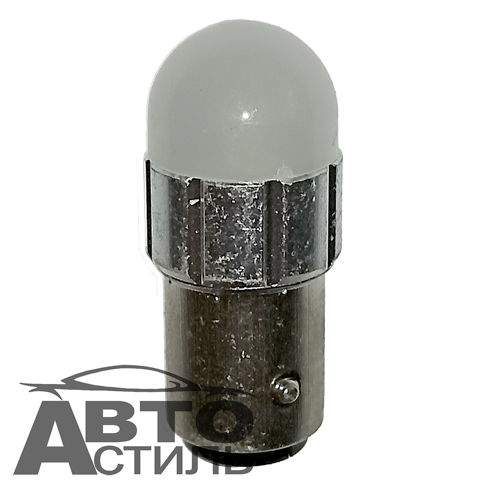 Светодиод 12V T25  ШАР 1156 WHITE MT 3D-3W FLASH (Строб) (1конт) Хром обод S0030-12/1-FLASH