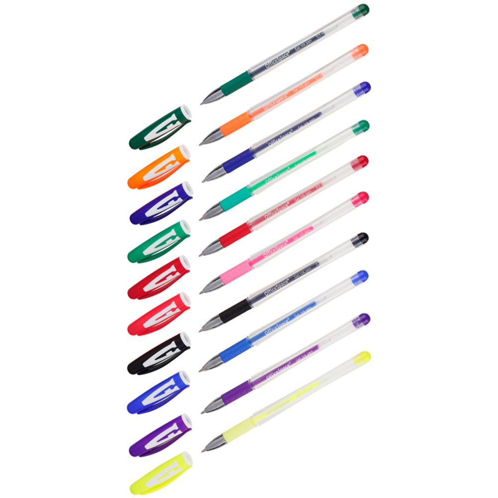 Набор гелевых ручек 10цв. Спейс A-Gel, 0,5мм, грип, прозрачный корпус