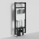 Инсталляция для унитаза WasserKraft Dinkel 58TLT.010.ME.PB04 с черной глянцевой кнопкой