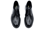 PRADA Prada comfortable frosted lace-up casual shoes men's black