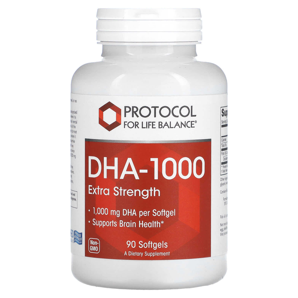 Protocol for Life Balance, DHA-100, повышенная сила действия, 90 капсул