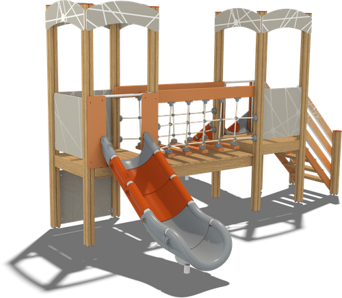 Детский городок Смоленск (стойки дуб, паттерн Vector)