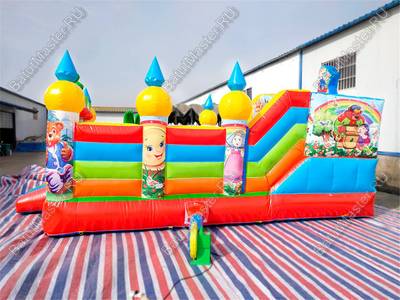 Надувной батут-горка "Русские сказки", 6x5x2.8 м