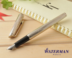 Перьевая ручка Waterman Hemisphere Deluxe , цвет: Metal CT, перо: F
