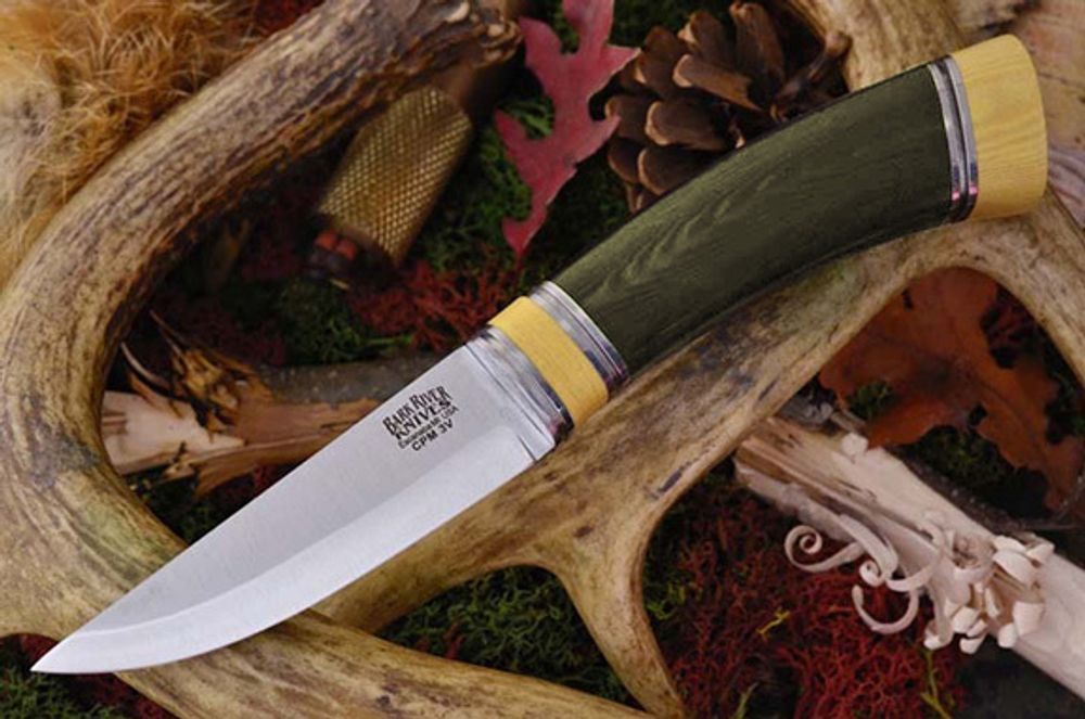 Нож Bark River Scandi модель Green Linen Micarta Ivory Spacer