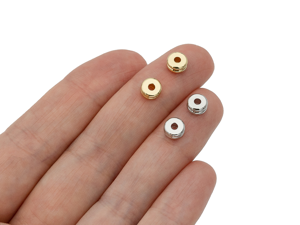 Бусина-спейсер Double 6мм (10штук)