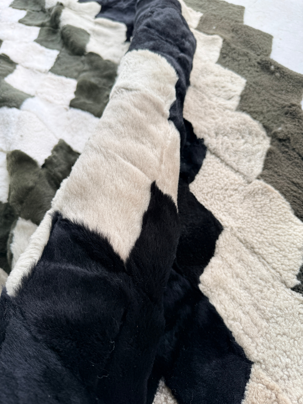 Покрывало меховое ковер из шкуры овчины