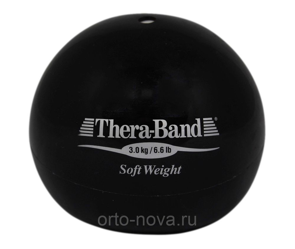 Медицинский мяч «Мягкий вес», черный, 3,0 кг Кистевой