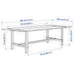Обеденный набор - NORDVIKEN IKEA/ НОРДВИКЕН ИКЕА, 105 см, дерево