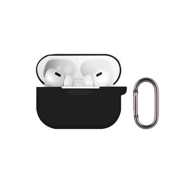 Чехол силиконовый Protective Case с карабином для AirPods Pro 3 Черный